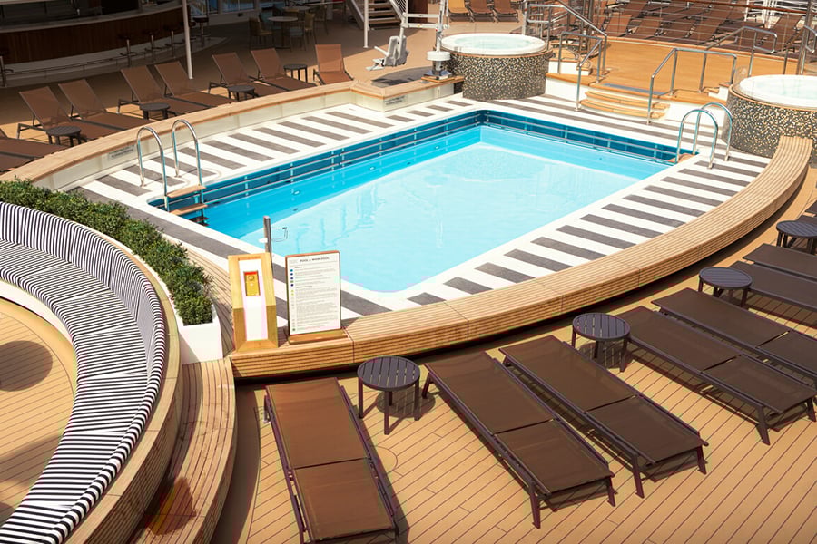 Cunard Amenities Pool Deck