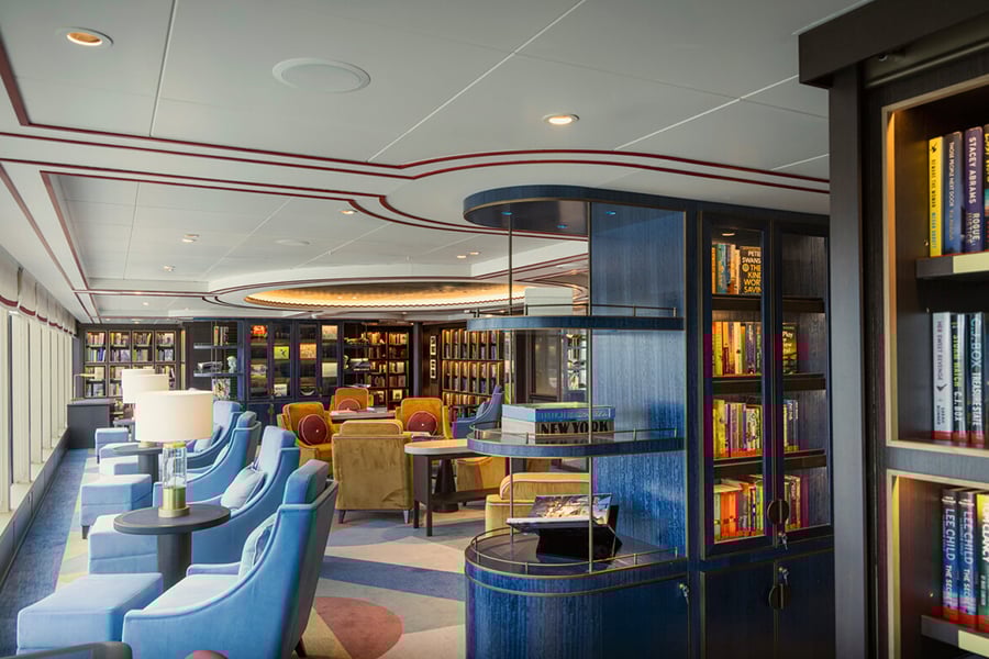 Cunard Amenities The Library