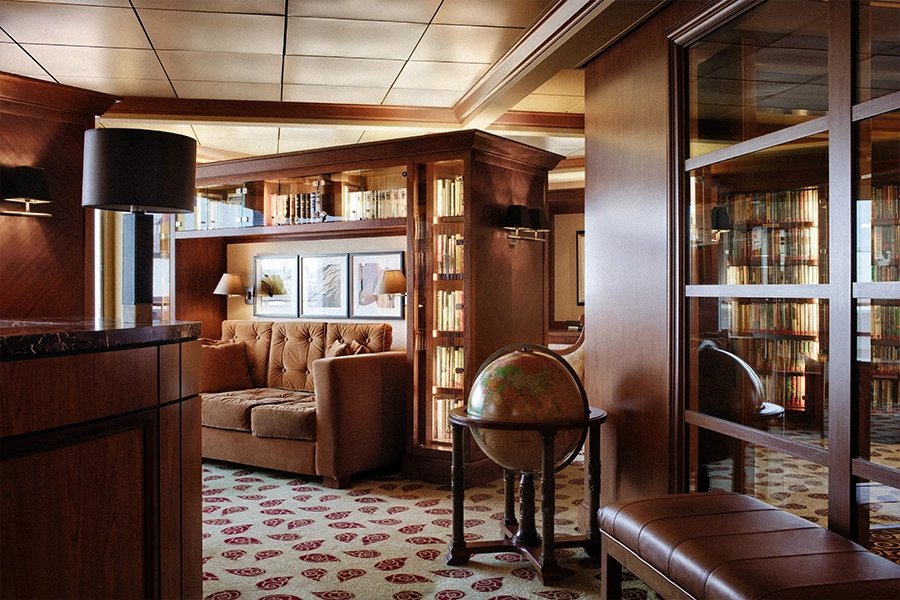 crystal cruises the library