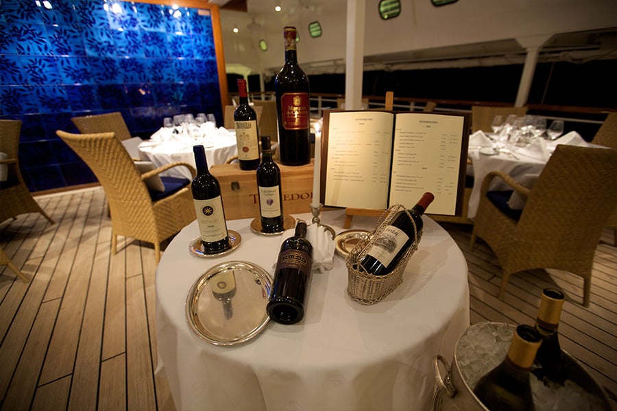 seadream dining wine cellar