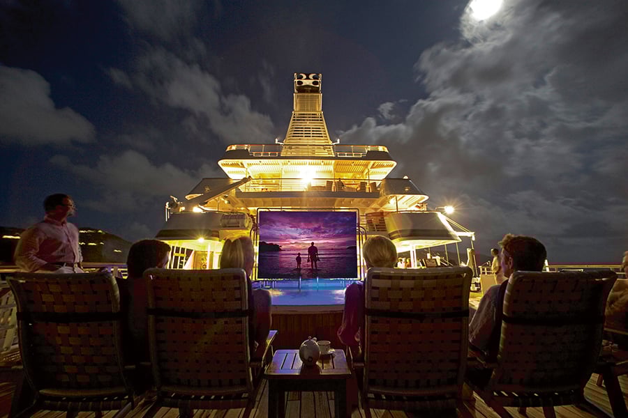 seadream entertainment movies under the stars