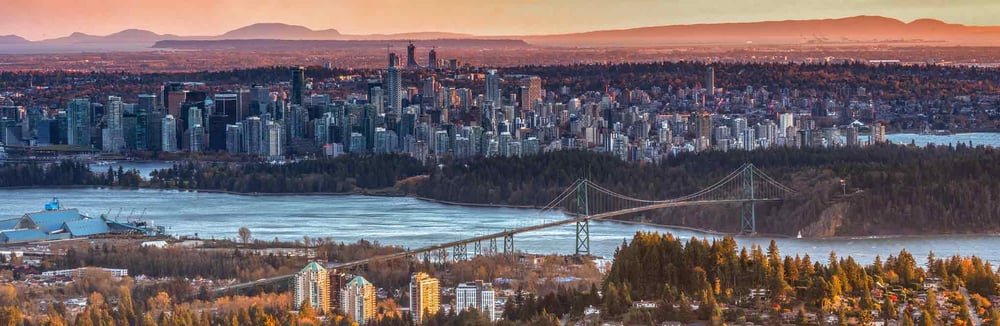 Sunset-view-from-West-Vancouver-Canada-Alaska-from-Vancouver-The-best-luxury-lines-and-routes