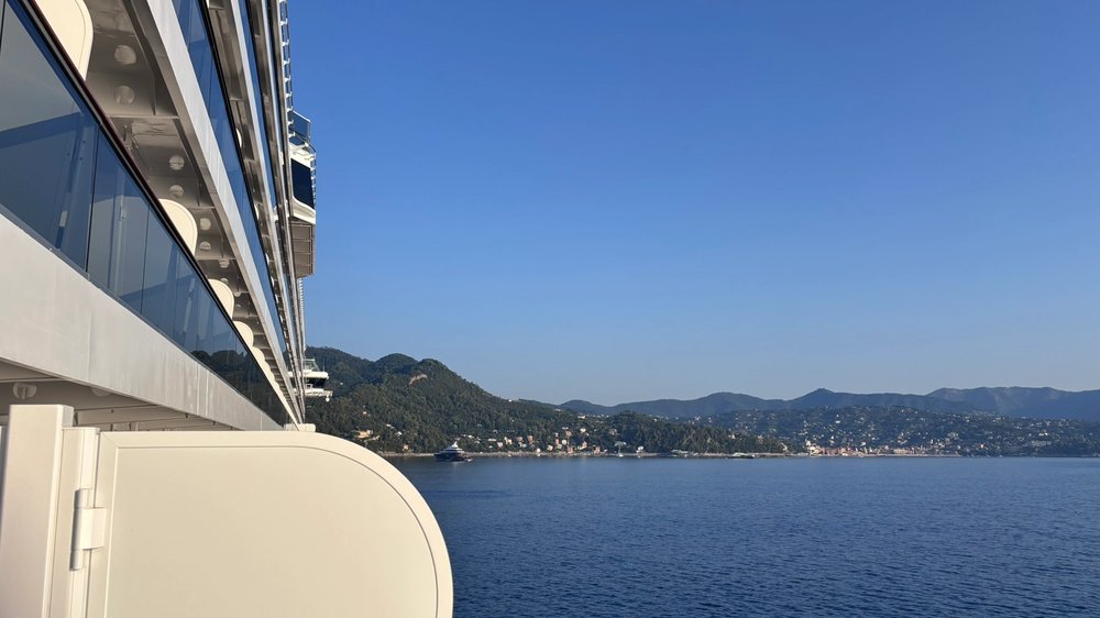 luxury cruises in 2028 - photo taken by David Smith from The Cruise Line - view of portofino from explora iii