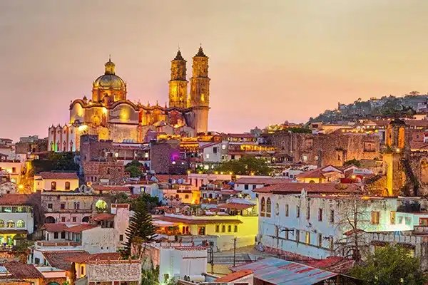 Sunset View of Taxco City in Mexico's Panorama