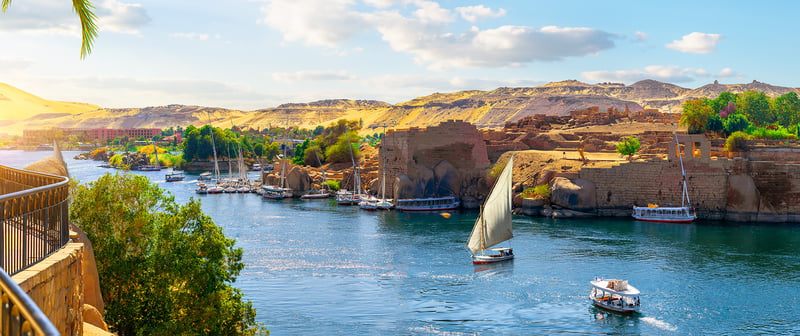 River Nile on a sunny day, Egypt