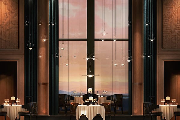 Dining area on Orient Express