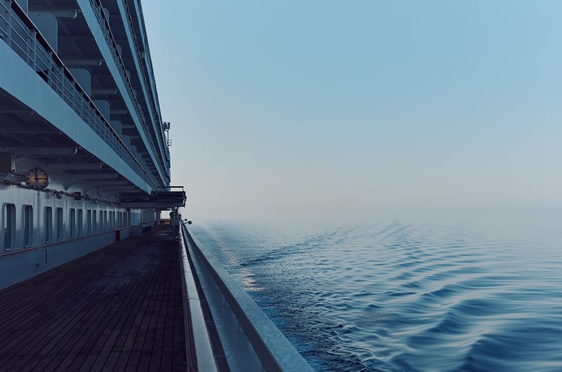 Ship on repositioning cruise