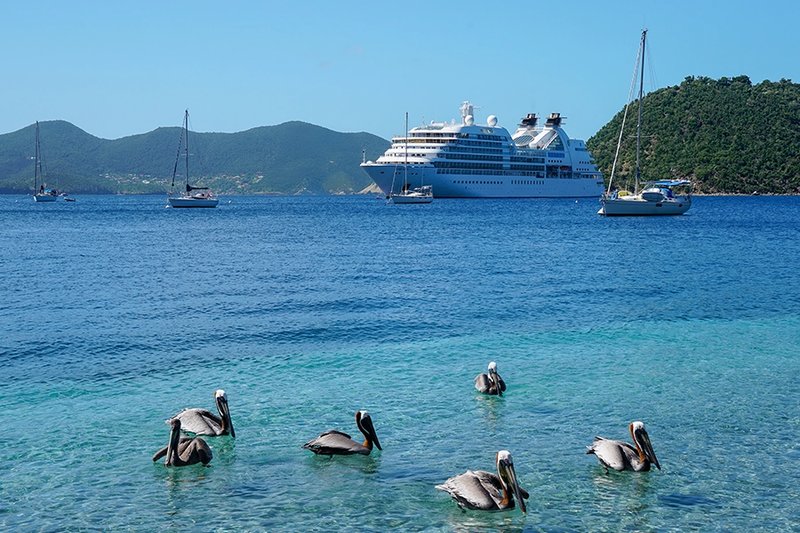seabourn ship in the caribbean