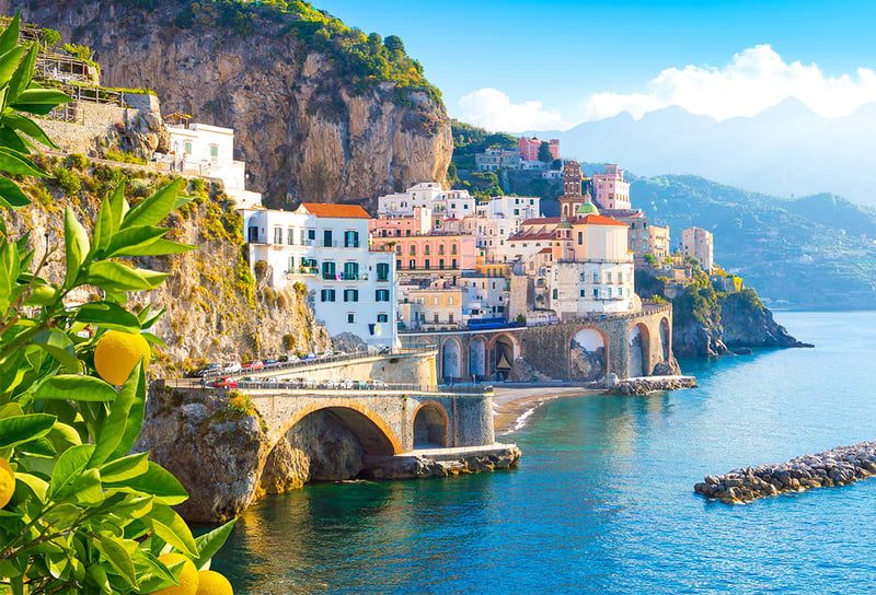 Amalfi Cityscape on the coastline of the Mediterranean Sea, Italy - How to Choose the Right Cruise Cabin Inside, Balcony or Suite
