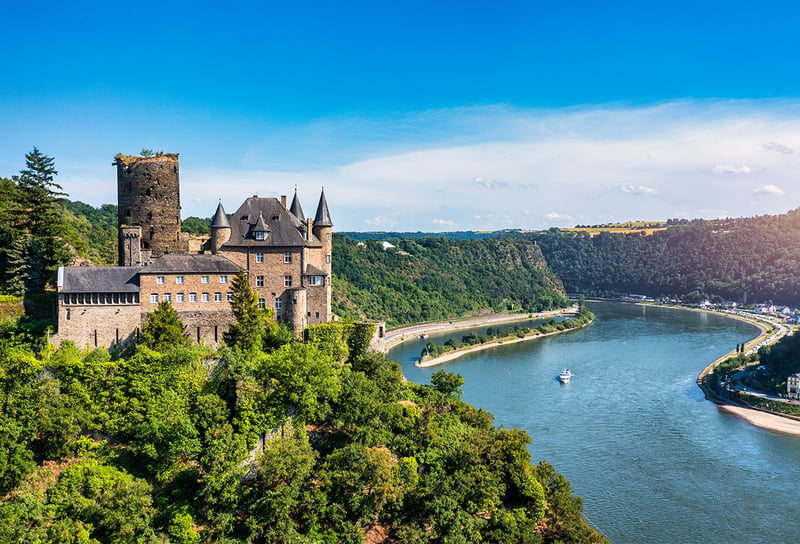 Katz castle along the Rhine in Summr in Germany - Solo River Cruises with Riverside No Single Supplement, Full Luxury