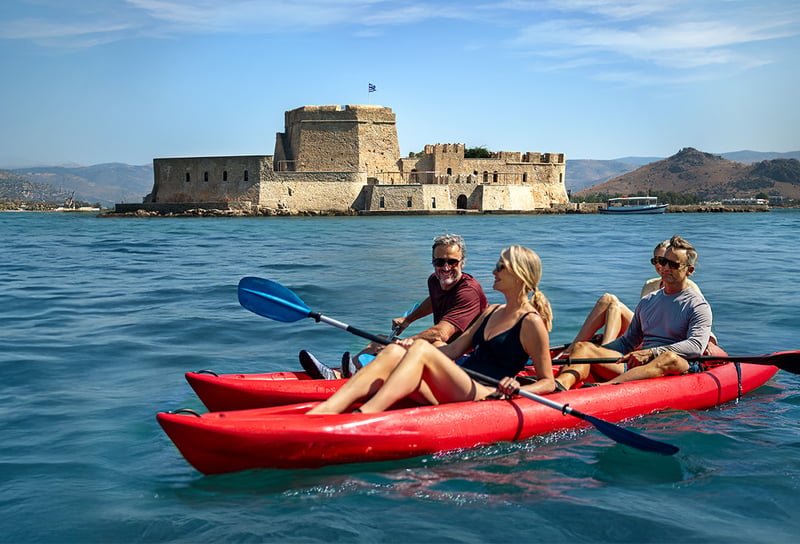 Kayaking in Nafplion Greece on Silversea Cruises - Life on a Silversea cruise what to expect