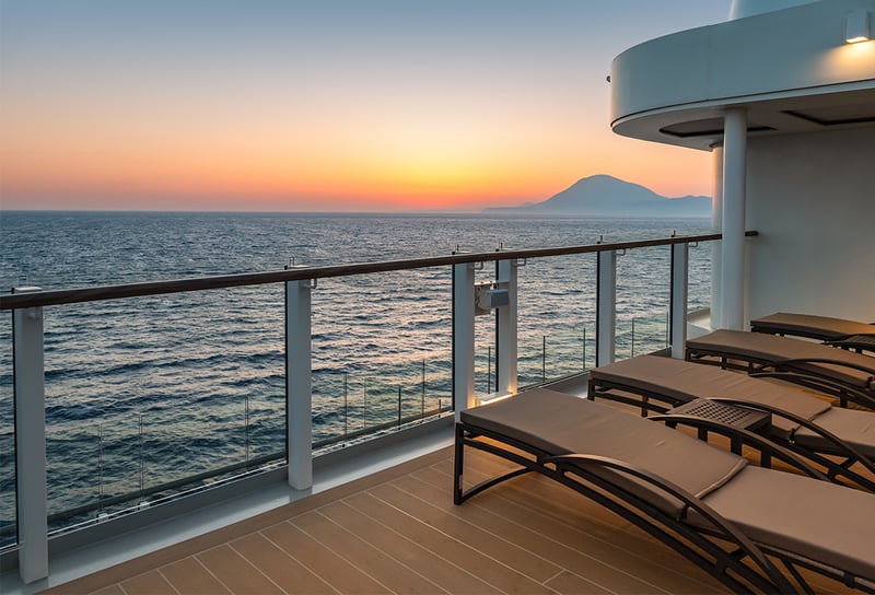 Sunset onboard luxury six-star cruise - What is a Six-Star Cruise Ultra-Luxury Cruising Explained
