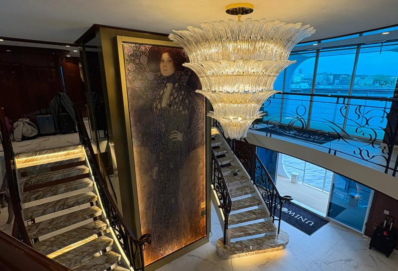 Uniworld's S.S. Emilie Lobby
