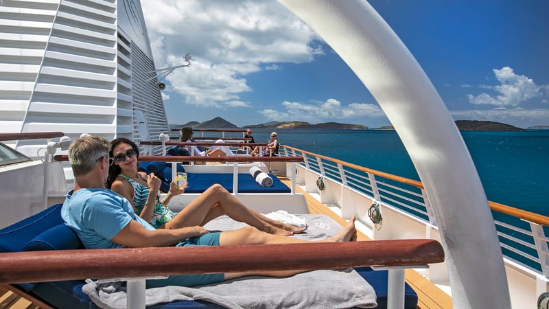 seadream caribbean life on deck