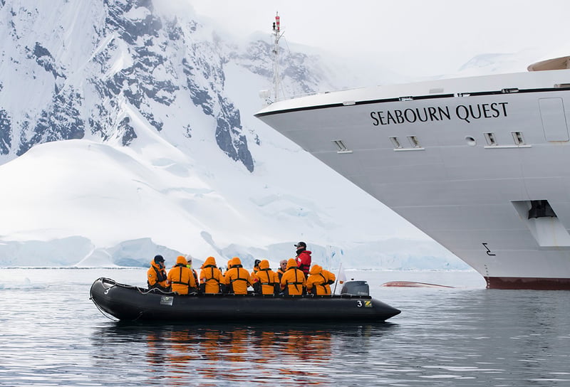 Seabourn Cruises Seabourn Quest Zodiacs Paadise Harbour Antarctica - Seabourn itineraries and Shore Excursions