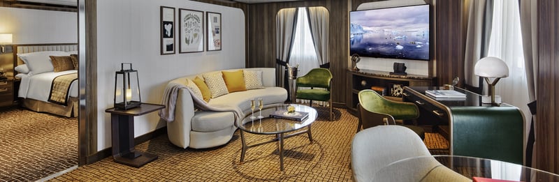 Seabourn Venture Signature Suite Living Room - Life on a Seabourn cruise what to expect