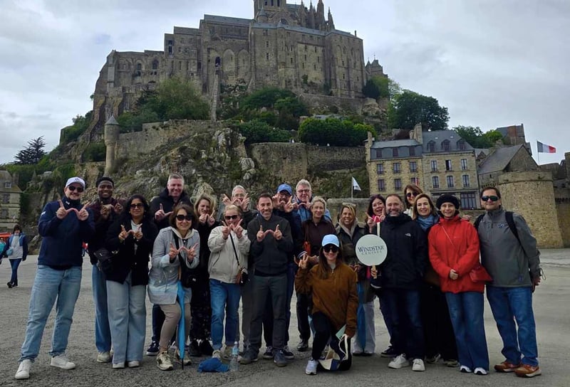 International-agents-on-Windstar-Cruise-Star-Pride-in-St-Malo-France-Windstar-Star-Pride-Review-Five-Days-from-London-Bridge-to-St.-Malo