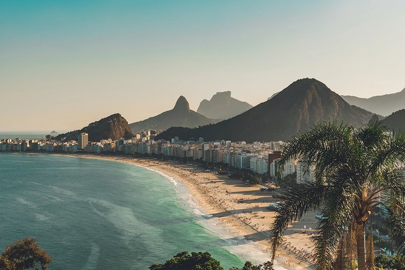 view of copacabana beach in rio de janeiro.