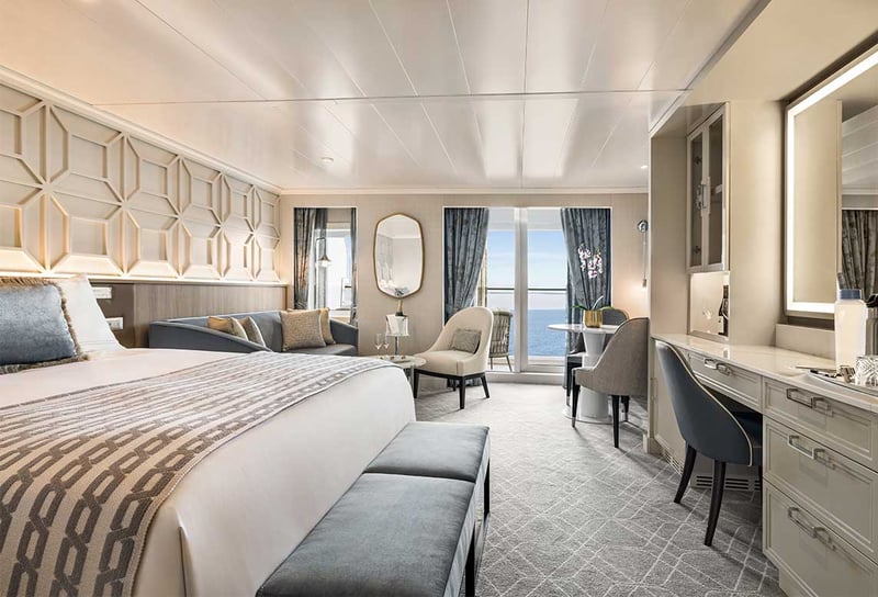 Penthouse-suite-on-Oceania-Vista-Oceania-Vista-uncovered-culinary-excellence,-suite-design-onboard-vibe