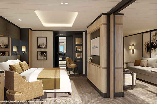 P&O Cruises Ariva Accommodation Aft Suite Bedroom