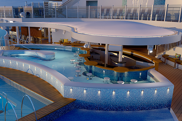 P&O Cruises Ariva Facilities Swim Up Bar