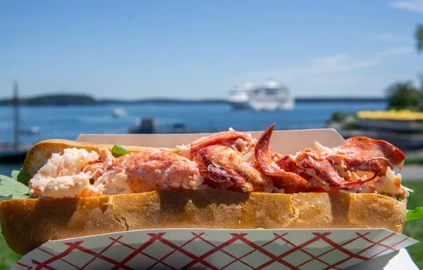 The famous lobster rolls of Bar Harbor