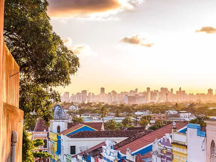 Watching the sun setting in Recife.