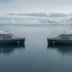 Seabourn Venture and Pursuit meet for the first time in Antarctica