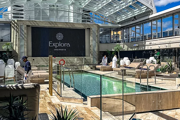 Conservatory pool and bar on Exlpora Journey Explora I