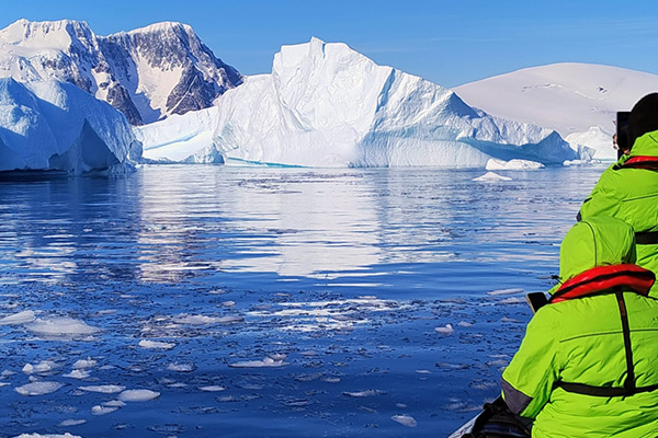 Zodiac Safari at sea in Antarctica